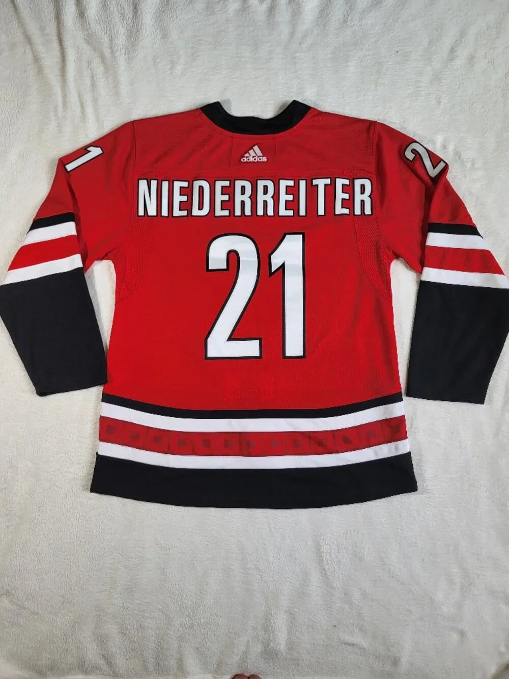 Carolina Hurricanes #21 Niederreiter Red Alternate Premium Jersey - Size 54